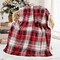 Christmas Red Buffalo Plaid Sherpa Throw Blanket, Reversible Super Soft Warm Comfy Fuzzy Snuggle Micro Fleece Plush Holiday Throws for Couch Sofa Cabin Decro